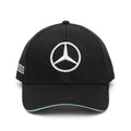 Mercedes Petronas F1 Black Cotton Baseball Cap With White Logo