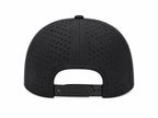 Black Embroidered Bear Face Perforated Baseball Cap
