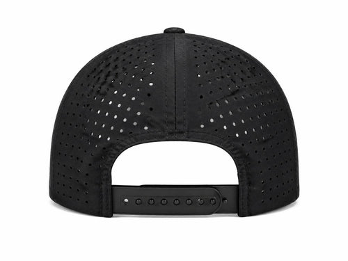 Black Performance Baseball Cap with Perforated Panels & GMC Graphic