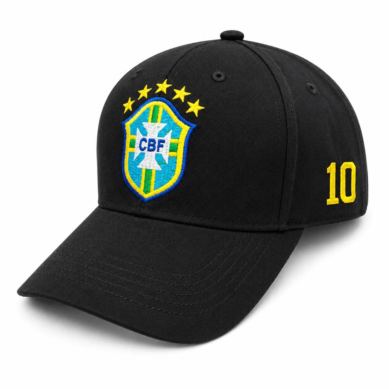 Black Football Fan Cap – Premium Embroidered Sports Cap