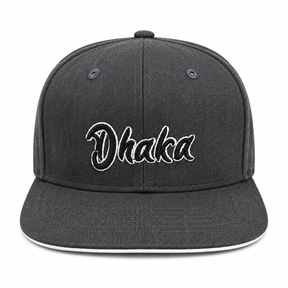 Dhaka Classic Black Cap – Premium Embroidered Snapback