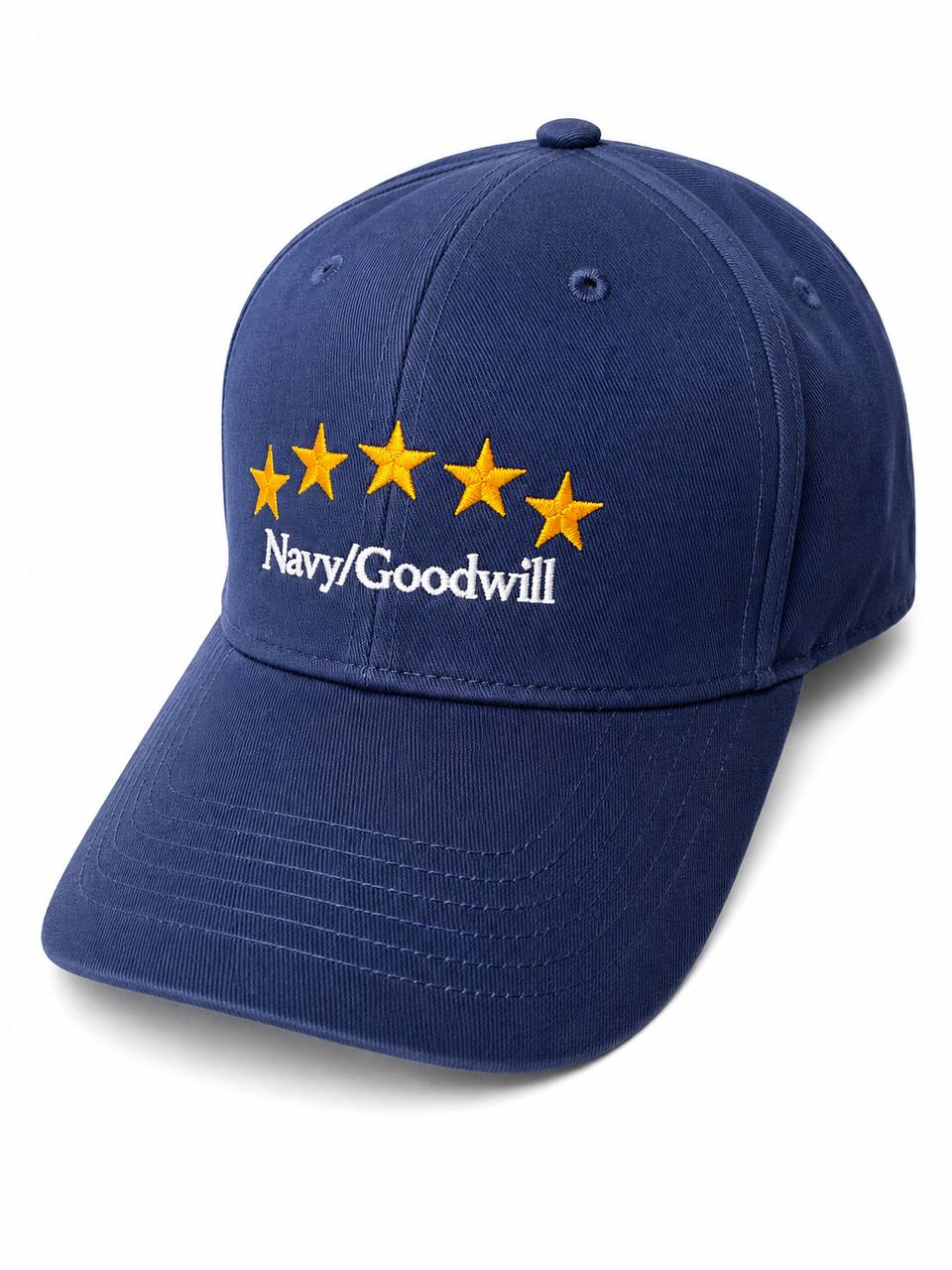 Navy & Gold Star Embroidery Premium Cap