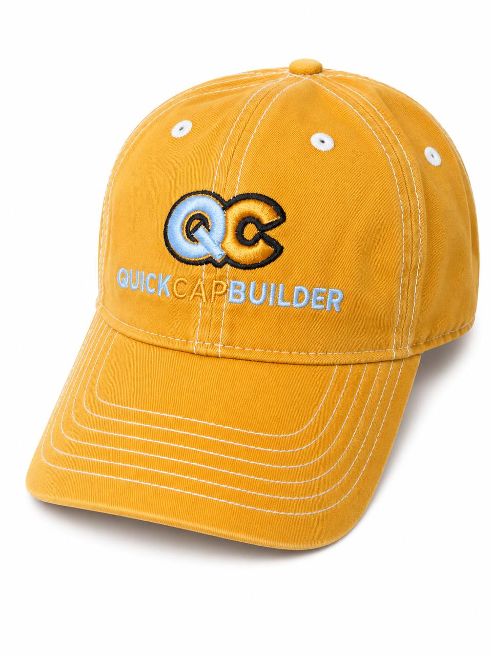 Quick Cap Builder – Premium Mustard Yellow Embroidered Cap