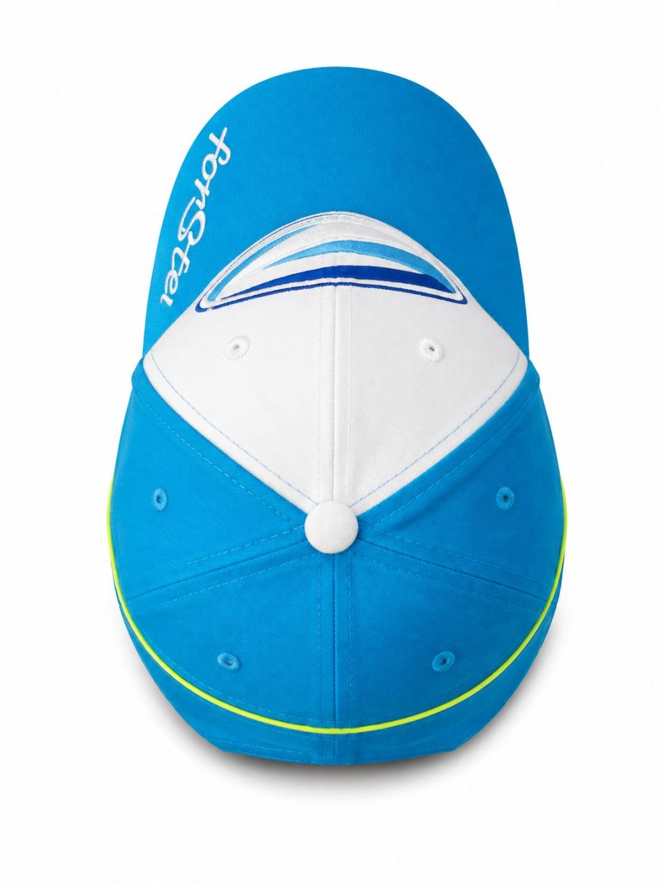 Premium White & Sky Blue Sporty Cap – Stylish Embroidered Design